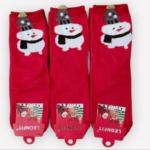 Fuzzy Snowman Christmas Sock